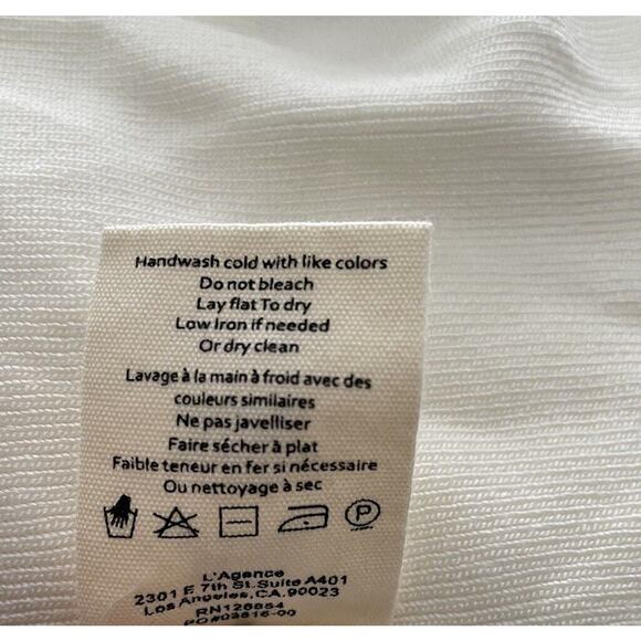 L'Agence Sweater Cardigan Lucas Ribbed V Neck Bell Sleeve Knit - Picture 12 of 12